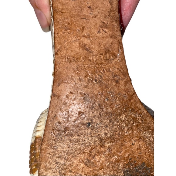 Kate Spade Brown and Cream Wedge Heels - Picture 8 of 8